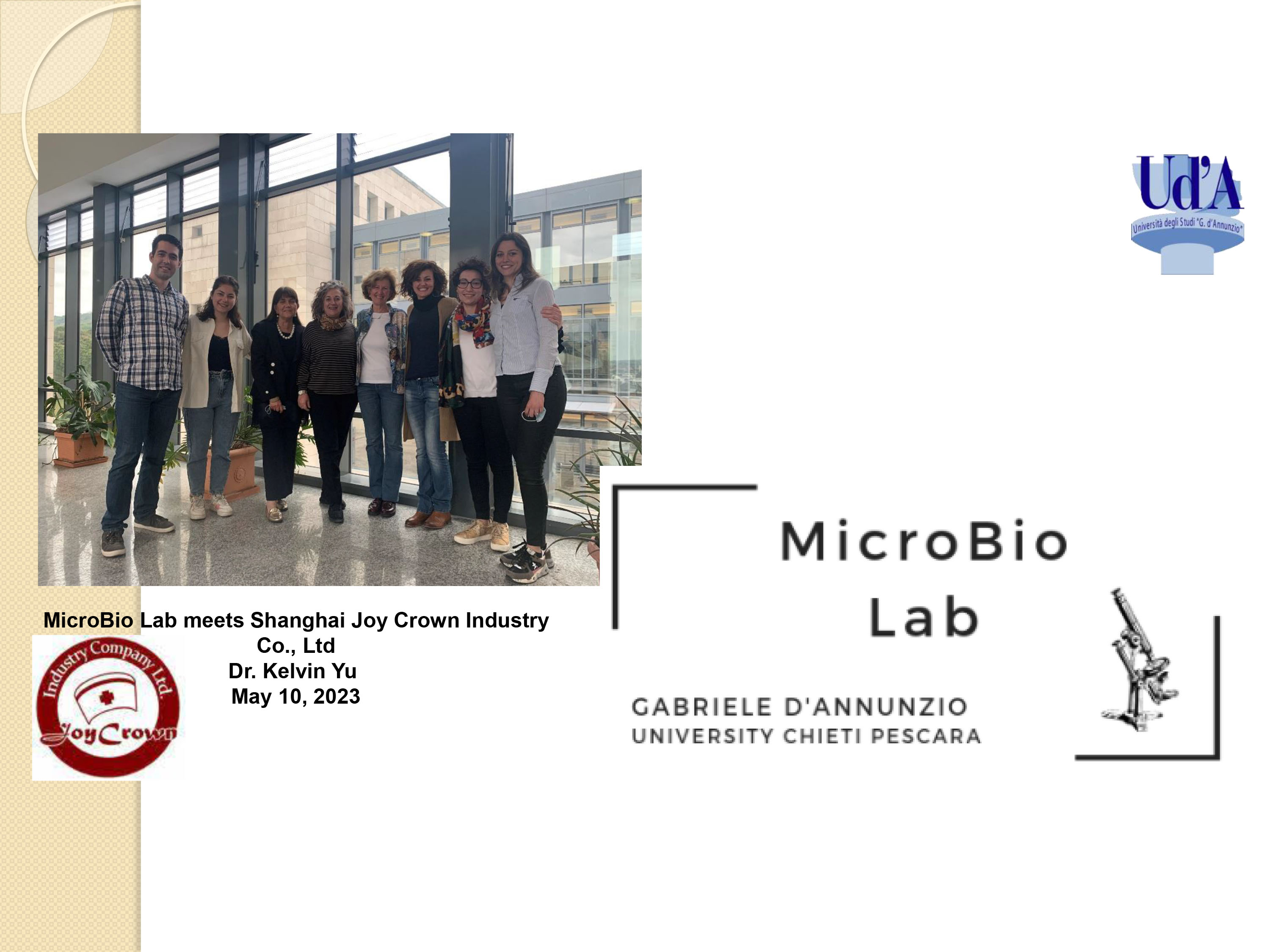 Project Dr. Firas Diban of MicroBio Lab meeting GM Kelvin Yu of Shanghai Joy Crown