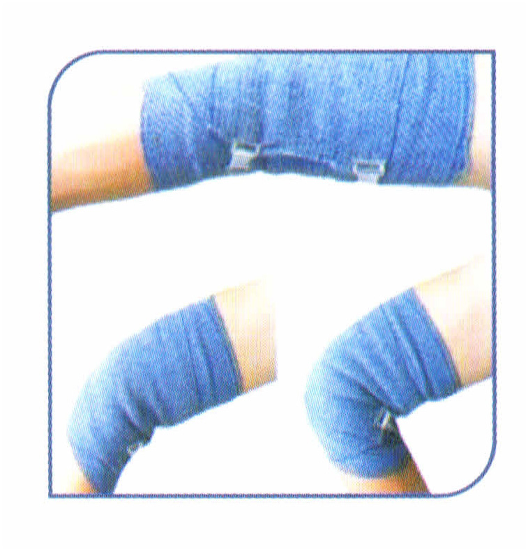 7.5cm x 3.6m Blue Elasticated Cold Bandage